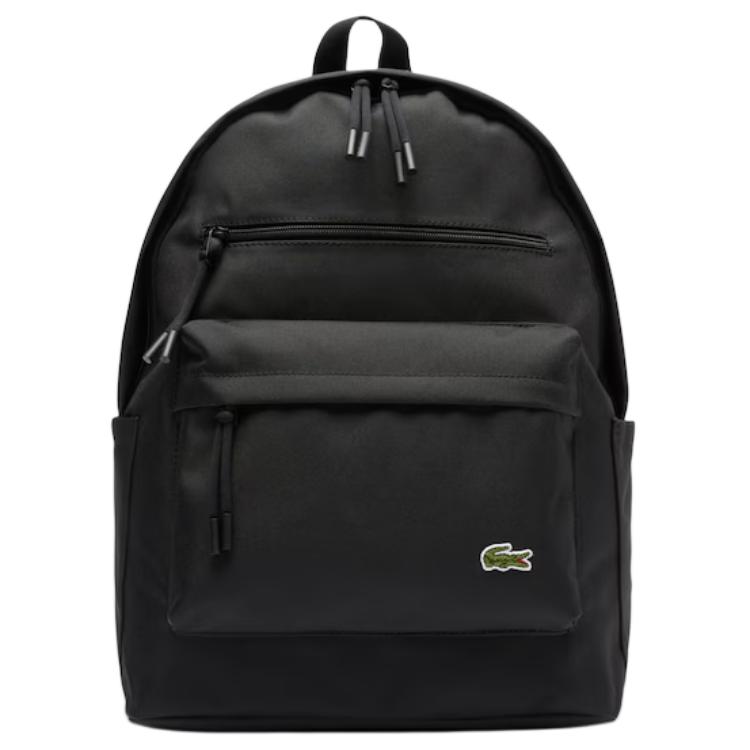 Lacoste Neocroc Iconic Crocodile Patch Classic Backpack Unisex Backpack Black NU5180NE-000 Black