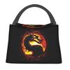 Cartoon Mortal Kombat Insulated Lunch Bag for Women Kids Portable Food Boxes Thermal Lunch Box Tote