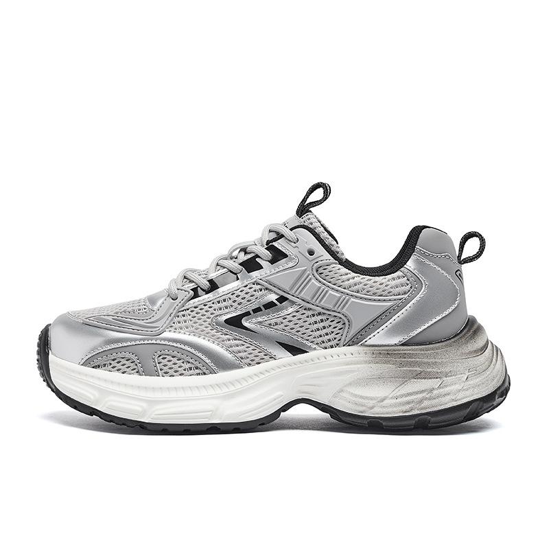 Augustine silver dad shoes women's 2025 new summer thick-soled small and light casual sports shoes ins