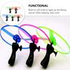 NUOBESTY Bamboo Dragonfly Propeller Light-Up Flying Toy with Rotating LED Propellers for Parks, Outdoors, and Outdoor Play, Set of 5 (Random Colors)