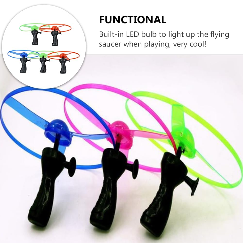 NUOBESTY Bamboo Dragonfly Propeller Light-Up Flying Toy with Rotating LED Propellers for Parks, Outdoors, and Outdoor Play, Set of 5 (Random Colors)