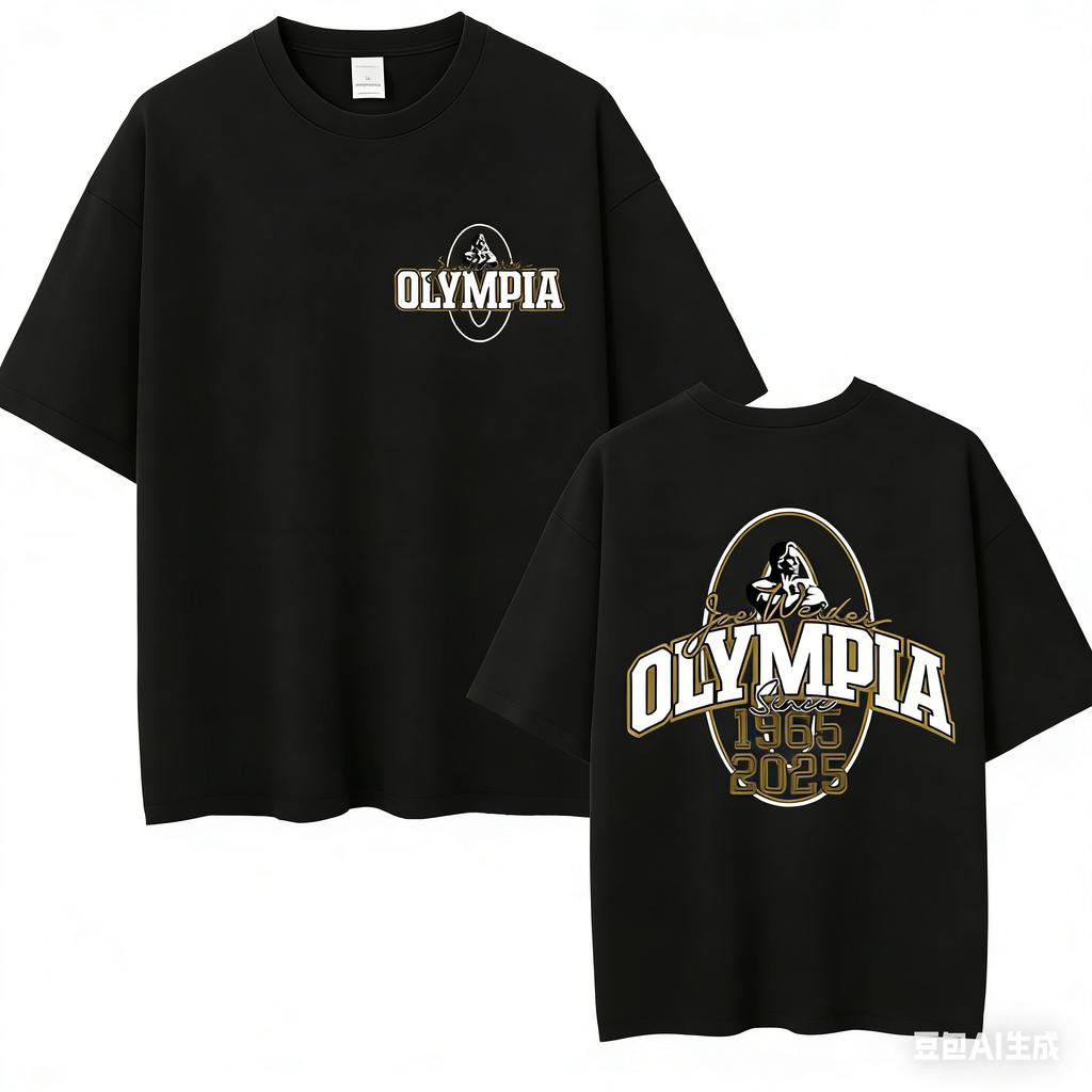 2026 Olympia Gym Unisexs Vintage Graphic T Shirt Unisex Summer Fashion ONeck Short Sleeve Tshirt Casual Sports Cotton Tee Top