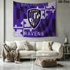 Baltimore Ravens Logo Wall Tapestry Aesthetic Wall Hanging Printed Fabric Blanket Decorative Tapestries for Bedroom Living Room Home Decor