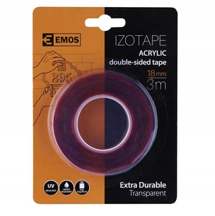 Acrylic Double-Sided Tape 18Mm / 3M F6080 Emos 1 Pc