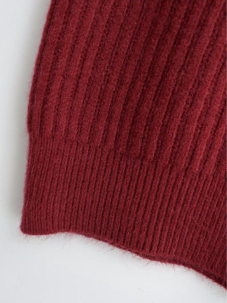 2024 Winter Women’s European & American Style Fashion Sleeveless Two-Tone Versatile Vest