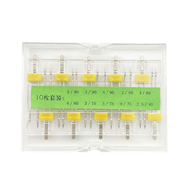 Set Of 10 Multifunctional Twin Needle Set Sewing Machine Needle Stretch Twin Needle For Professional And Beginner