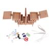 112 1Set Dollhouse Miniature Sewing Box With Needle Scissors Knitting Tool Tailor Set Living Scene Decor Play House Toy