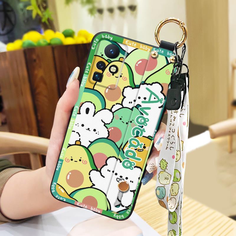Shockproof Cartoon Phone Case For Infinix Zero X/X Pro/X6811/X6811B Soft Case Cute Dirt-resistant Ring Kickstand Durable