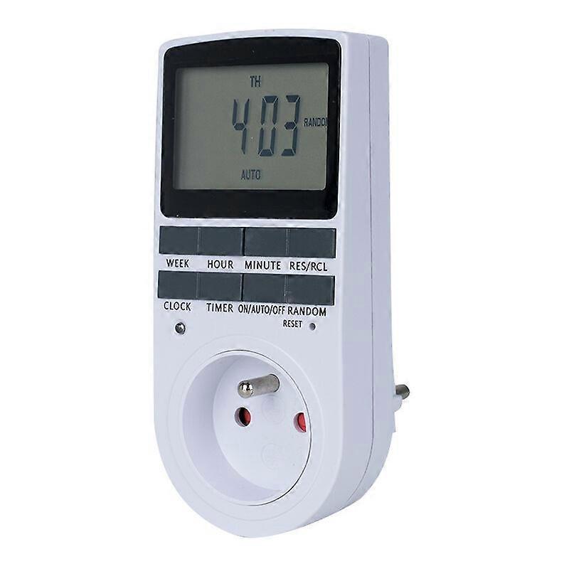 Digital Programmable Outlet Daily/Weekly Digital Timer Power Outlet Scheduler with LCD Display and Anti-Theft Random Mode (Pack of 2)