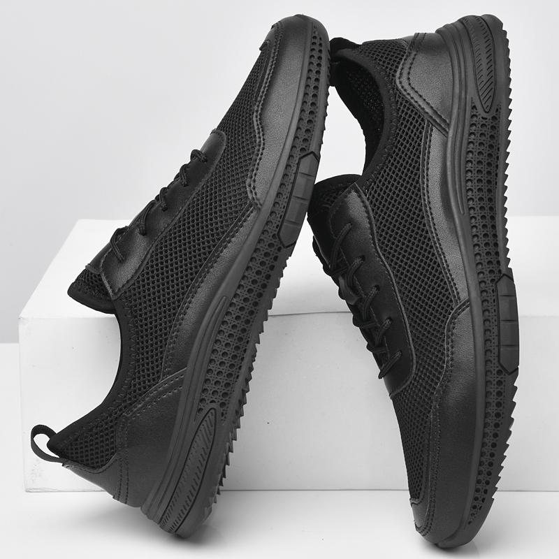 Fashion Handmade Men Casual Sneakers Outdoor Breathable Mesh Walking Shoes New Comfort Soft Tennis Shoes Summer Lightweight Sports Shoes