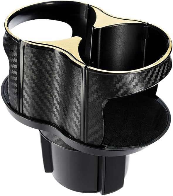 

Compact Car Drink Round Cup Adjustable Double Car Accessories 2-in-1 Holder, Holder, Multifunctional, Two-Cup Stand, Base, Drink-In, (Gold) золотой