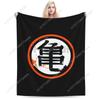 DBZ Kanji Print Flannel Blanket Soft Cozy Warm Fleece Throw Blanket Lightweight Fuzzy Plush Blankets for Bed Sofa Picnic Travel