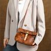 Johnature Echte Leder Damen Tasche Retro Handgemacht Weiches Rindsleder Mini Vielseitig Schulter Crossbody Tasche