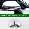 For TOYOTA C-HR 2017- Car Rearview Mirror Cover Trim, CHR Accessories Chrome Silver Side Turn Signal Mirror Covers 2018