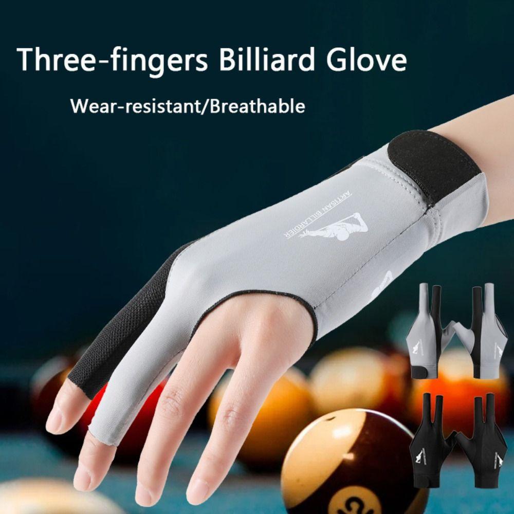 1Pcs Anti-slip Billiard Glove Three Fingers Training Glove New Snooker Glove  Fitness Accessories