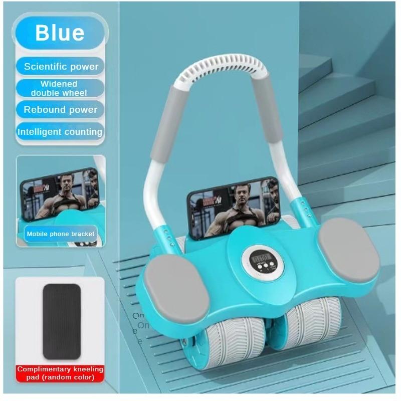 New Large Screen Intelligent Timing Fitness Equipment Silent Rebound Anti Slip and Healthy Belly Wheel Elbow Support Timing Rebound Abdominal Wheel
