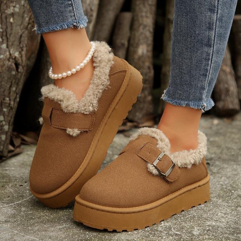 

Зимние женские ботинки большого размера, новые ретро хлопковые ботинки с подкладкой, утолщенная платформа, хлопковая обувь 44 верблюд