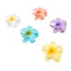 5pcs Flower Hair Claw Clips Secure Grip Floral Hair Clip for Long Hair Updo Styling Accessory White Sky Blue Lavender