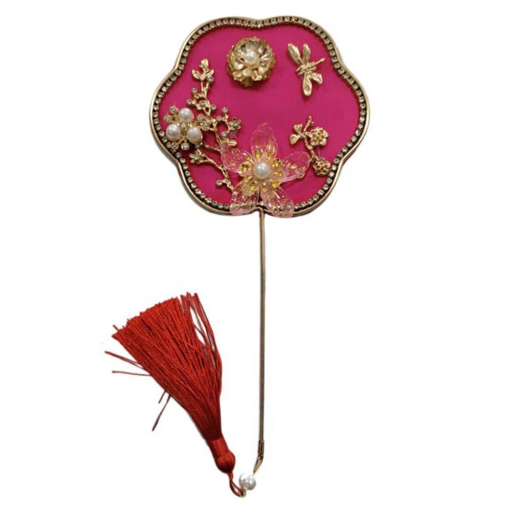 Střapce Mini čínský ventilátor s přívěskem čínské hedvábí ventilátor svatební skupina ventilátor čínská svatba