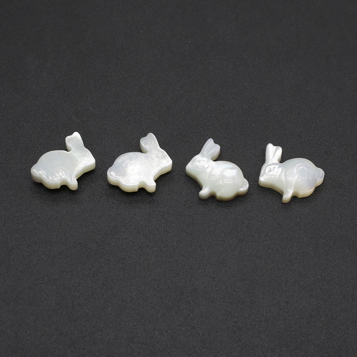 

2 шт., бусины из натуральной пресноводной ракушки, небольшой кулон в форме кролика для изготовления ювелирных изделий, ожерелье, браслет, серьги, аксессуар 2pcs/9x12mm