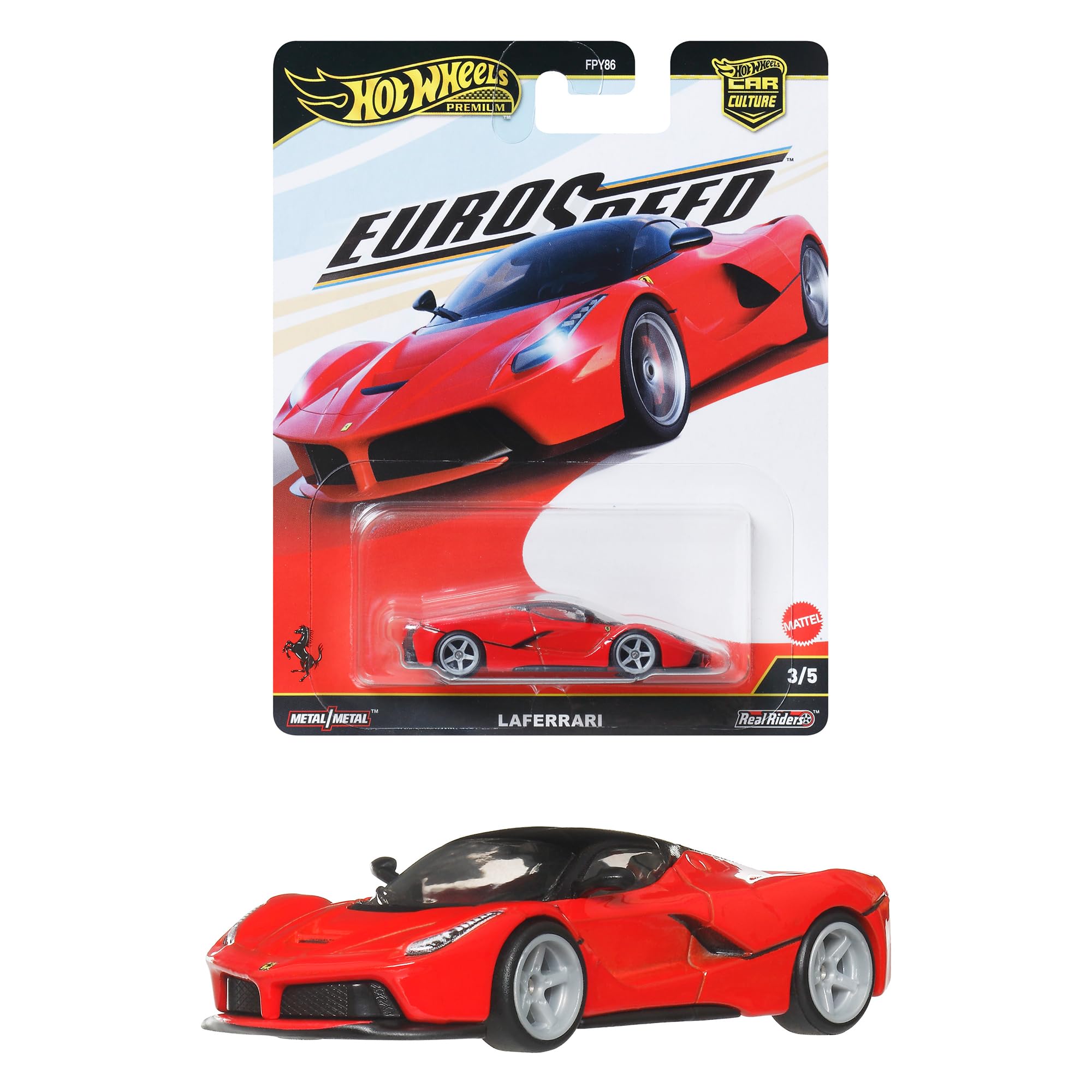 

Hot Wheels Car Culture EuroSpeed LaFerrari Vehicle Toy Miniature Car for Ages 3 and JBK55 Up, Red,