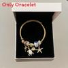 Ocean Vacation Style Stainless Steel Bracelet With Diamond Accents And Adjustable Turtle Charm For Women