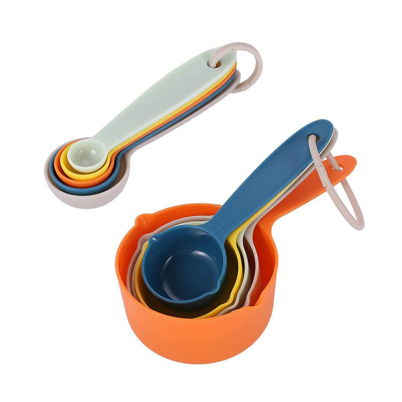 Color Measuring Cup Measuring Spoon 5-piece Set with Graduated Measuring Spoon, Baking Powder Measuring Spoon, Baking Scale Measuring Cup Set