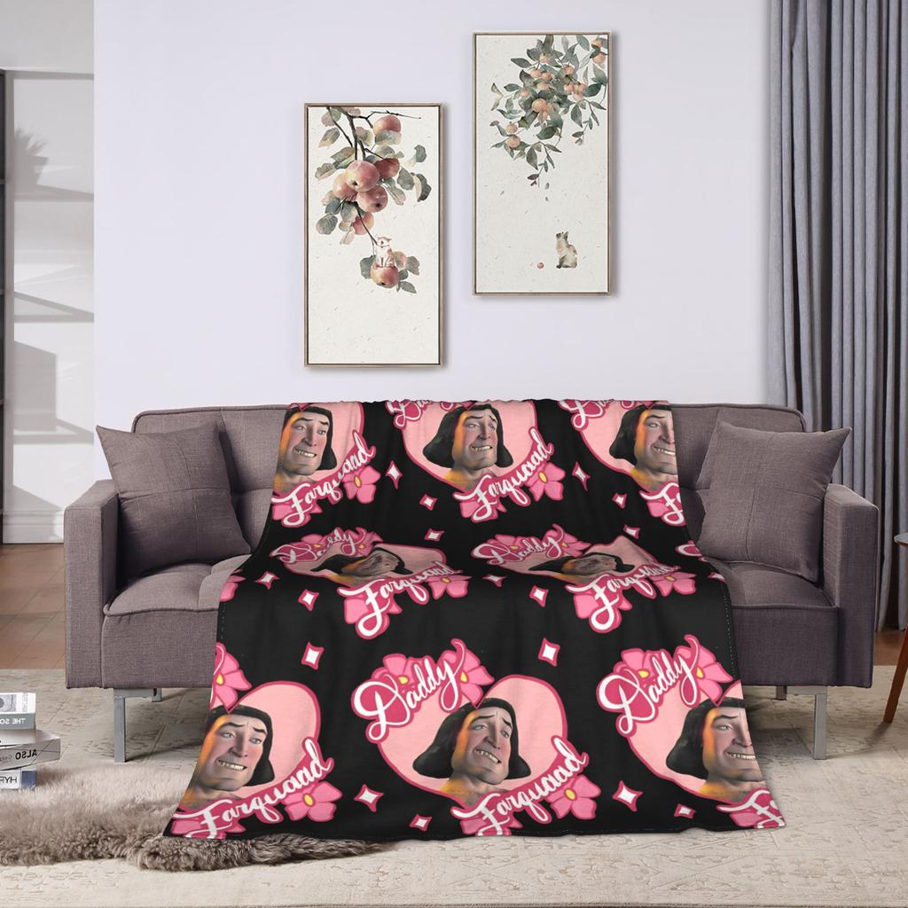 Father Farquaad Shreks Blankets Coral Fleece Plush Autumn Multifunction Soft Throw Blanket for Home Couch Plush Thin Quilt