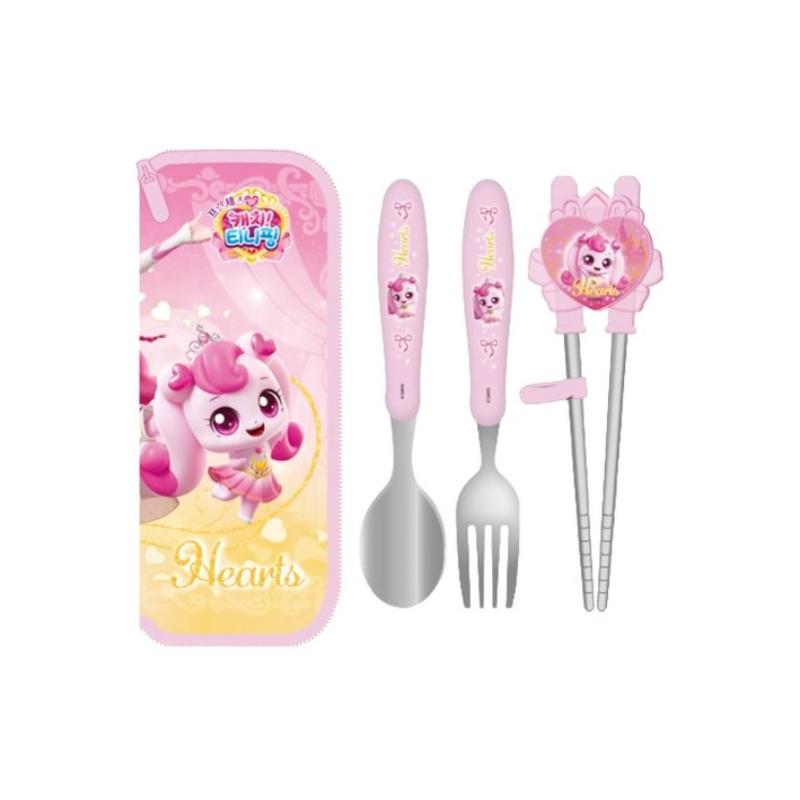 Princess Catch! Teenieping Spoon, Fork & Chopsticks Set (Heartsping , Claireping, Boniping, Graceping, Silkping) (24 Options)