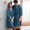 Unisex Quick-Dry Waffle Bathrobe - Lightweight, Absorbent, Ideal for Spa & Sauna