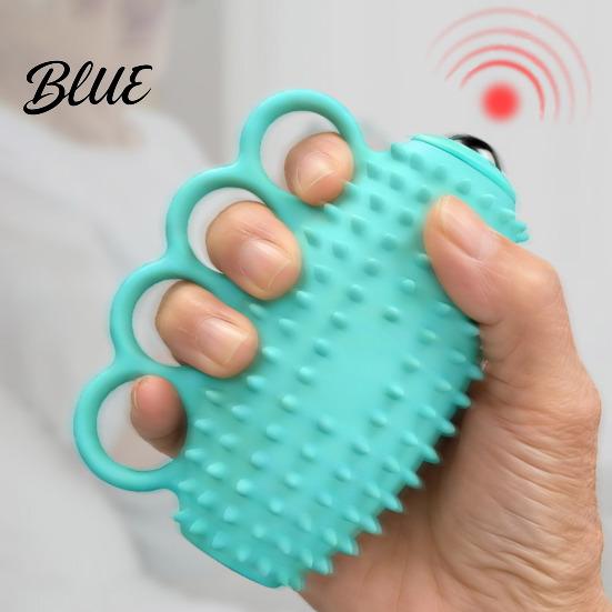 Adjustable Vibration Hand Massager Electric Finger Exercise Ball 3 Modes Therapy Grip Strengthener Carpal Tunnel Relief Silicone Squeeze Ball