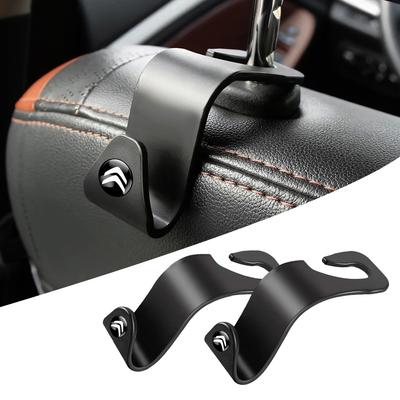 2 Piezas Coche ABS Gancho Soporte Almacenamiento Asiento Trasero Clips Accesorios C1 C3 C4 C4L C5 C6 VTS C-Elysee C4-Picasso Tapa de Válvula Automática