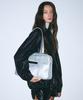 Nick&Nicole Crystal Leather Boston Bag_Silver