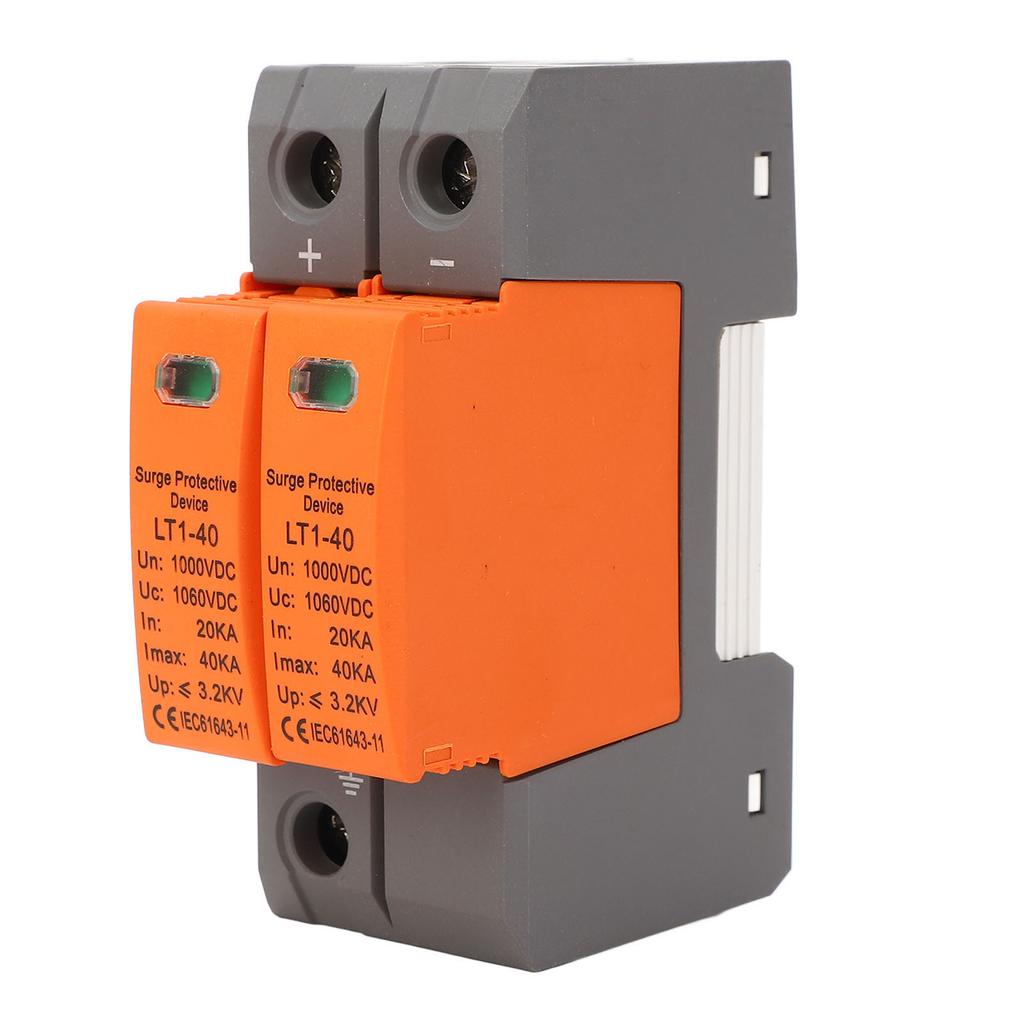 PV DC Überspannungsschutzgerät PC-Gehäuse 2P 40KA Hausspannungsableiter 1000VDC