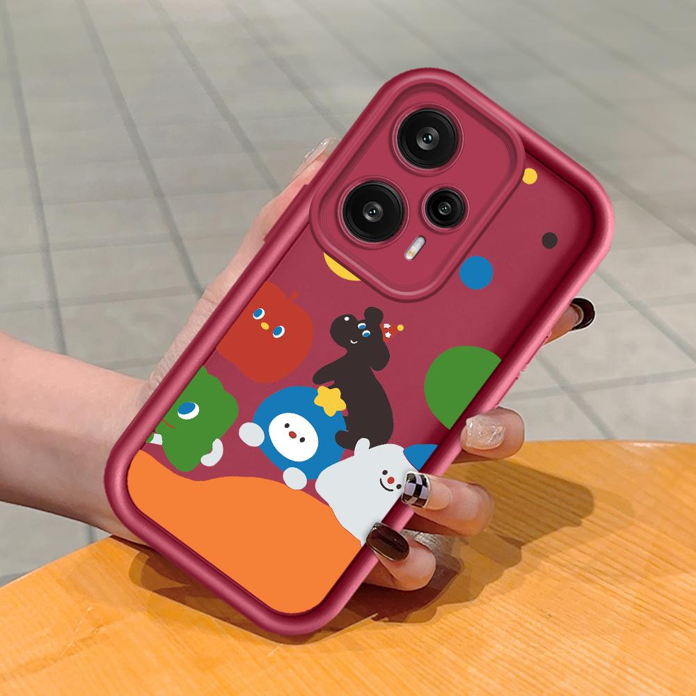 

Мягкий силиконовый квадратный чехол с рисунком лестницы для телефона, полное покрытие, противоударный защитный резиновый чехол для камеры для Xiaomi Redmi Xiaomi Poco X6 5G темно-красного