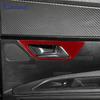 Real Soft Carbon Fiber Trim For Peugeot 3008/5008 ICEV PHEV 2017 2018 2019 2020 2021 2022 2023 2024 Car Inner Door Handle Frame
