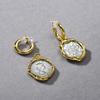 Niche Design Retro And Elegant Fashion Gods Lucky Coin Pendant S925 Silver Needle Stud Earrings Ancient Coin Earrings