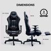 Office Chairs Overdrive Apex Series Reclining Gaming Ergonomic Office Chair With Footrest Black