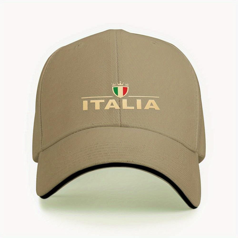 Italia Emblem Baseball Cap Unisex Polyester Outdoor Casual Sports Snapback Hat