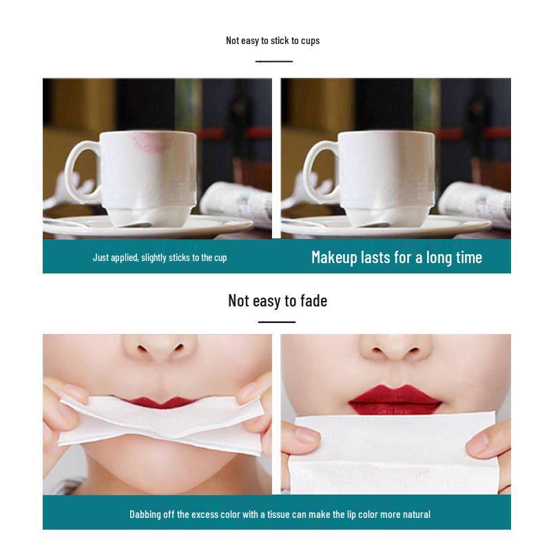 Lan Yi Dewy Velvet Matte Lip Tint - Non-Stick, Non-Fading, Carrot Bean Paste Shade