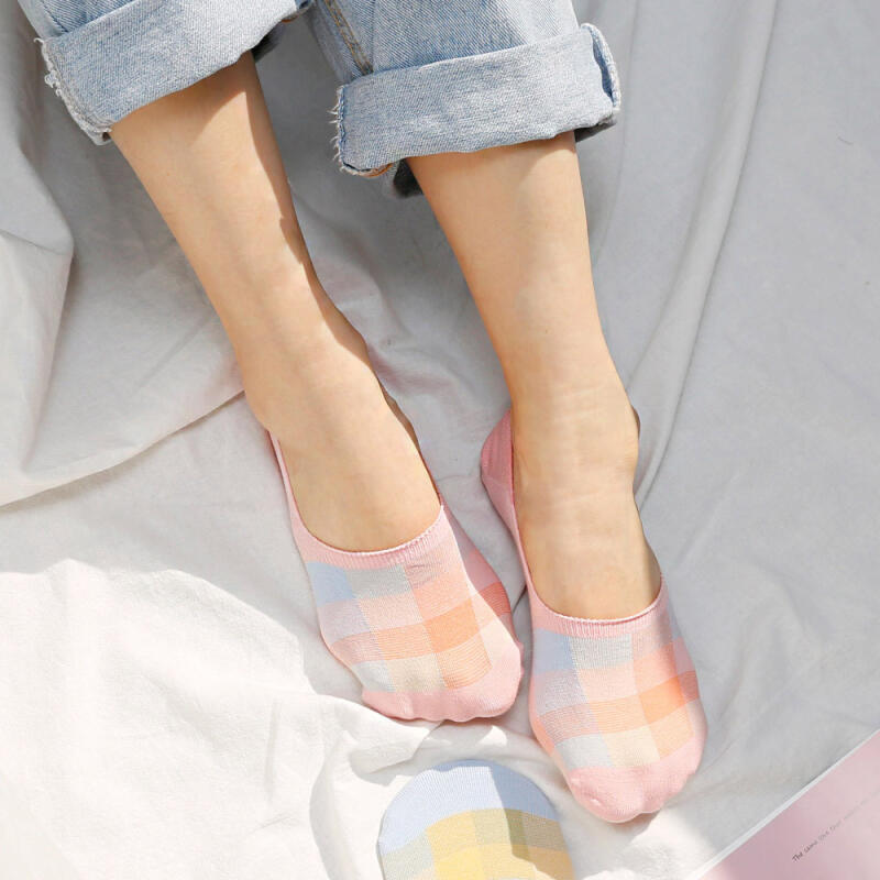 Pastel check check slippers 4-piece set pastel pink 4000₽