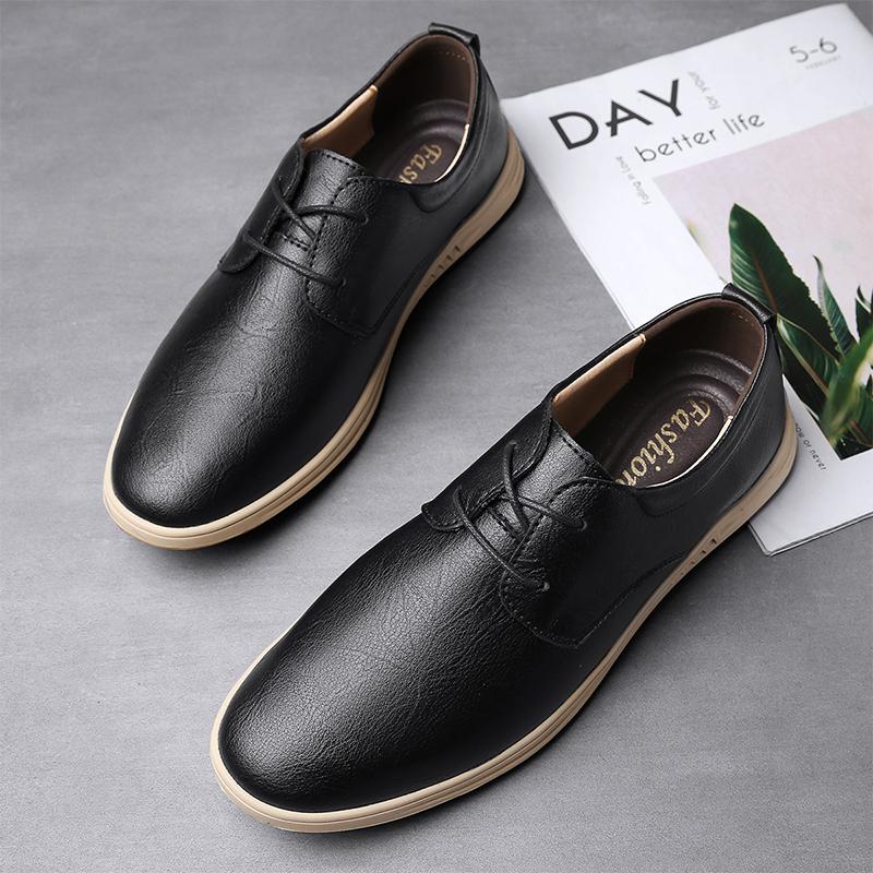 Fashion All-match Designer Men Shoes Lace Up Sneakers New Arrival Fashion Casual Mens Leather Shoes Comfy Summer Sneakers Men