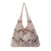 Knitted Hollow Bag Women's Large-capacity New Casual Shoulder Woven Bag Tote Vacation Beach Bag