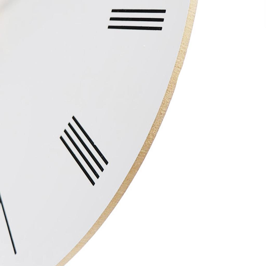 Nordic Wooden Wall Clock Easy to Read Round 11.81'' Decorative Clock for Bedroom Hallway Kitchen Dining Room Home Decoration