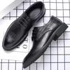 Mens Leather Shoes Spring Summer Business Formal Oxford Breathable Pointed Toe Groom Wedding Shoes