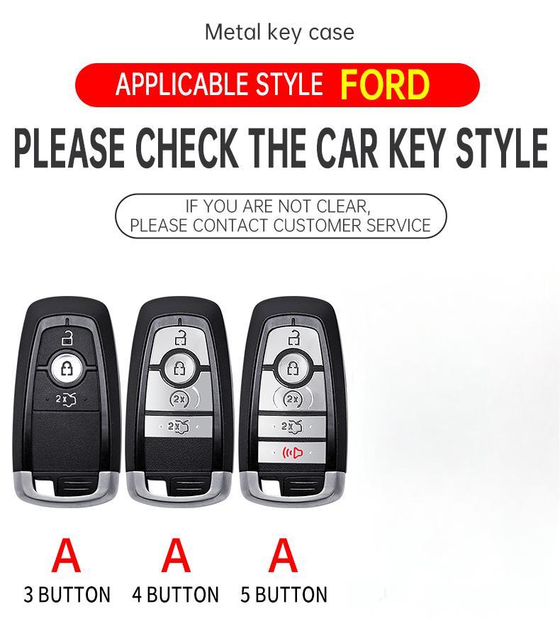 Zinklegering Bilnyckelskydd Skyddsskal För Ford Fusion Mondeo Mustang Explorer Edge EcoSport För Lincoln Mondeo MKC MKZ MKX