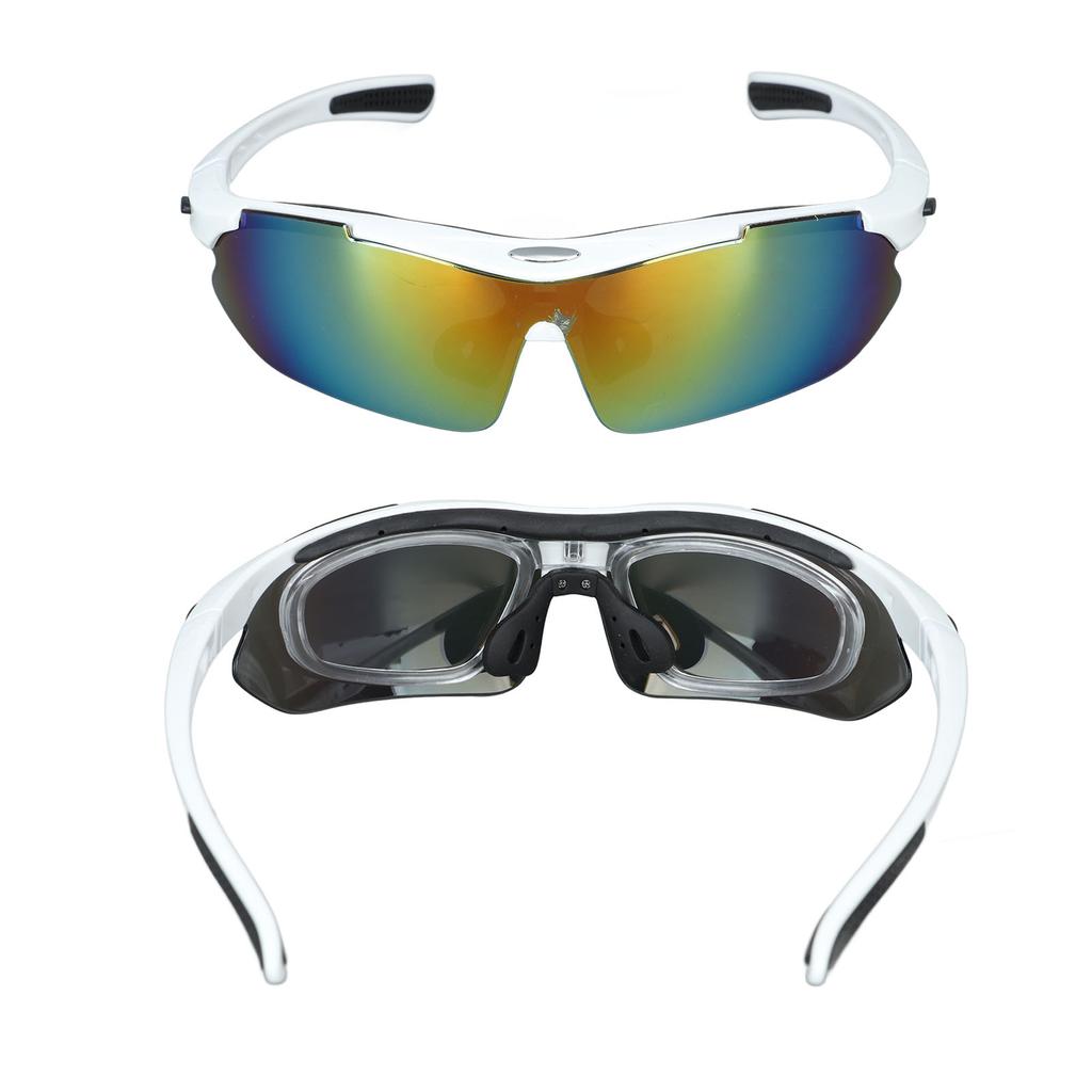 Outdoor Cycling Riding Polarized Fishing Glasses Mountain Bike Riding Sunglasses for Camping White