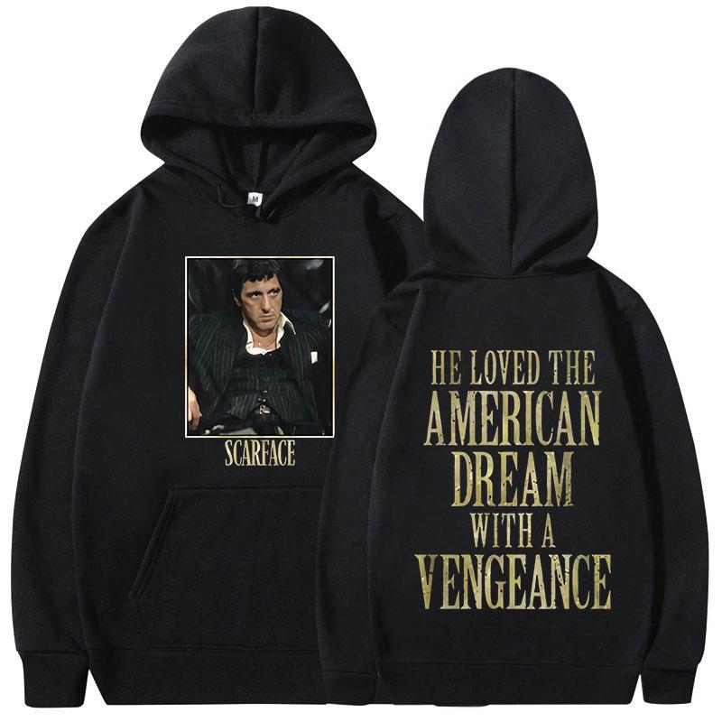 

Classic Gangsters Movie Scarface Hoodies Tony Montana Al Pacino Sweatshirts Men Women Hip Hop Vintage Gothic Oversized Pullovers 3XL