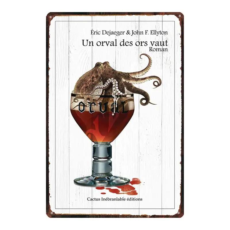 Belgian Beer Orval Metal Tin Signs Retro Shabby Chi Plates For Wall Bar Home Pub Art Kitchen Coffee Decor 30X20CM DU-8523B