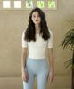 Debiweeo Edge Crop Half Tee Devi-T0040-White